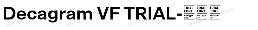 Decagram VF TRIAL字体转换